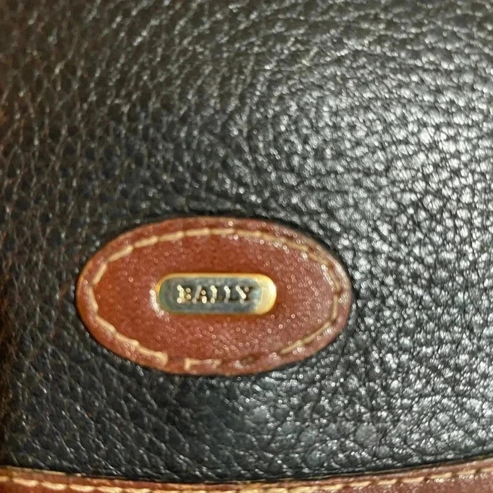 Bally vintage brown black leather crossbody handbag - Picture 8 of 14